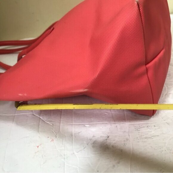 Lacoste L.12.12 Medium Tote Bag Coated Canvas Zip Top Shoulder bag Travel Preppy - Picture 12 of 16